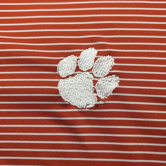 Southern Tide Clemson University Tigers Orange Polo Club Shirt Men L Performance - Picture 8 of 10